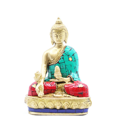 Sárgaréz Buddha figura – Kezek lefelé – 11,5 cm