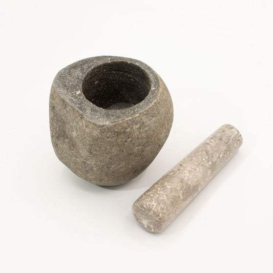 Természetes Folyóparti Kő Dekoratív Moza & Mozsár - Közepes (kb. 12x8cm)