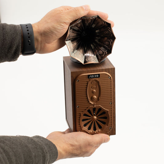 Retro álló gramofon hangszóró (extra hangos) – Bluetooth – 8 watt
