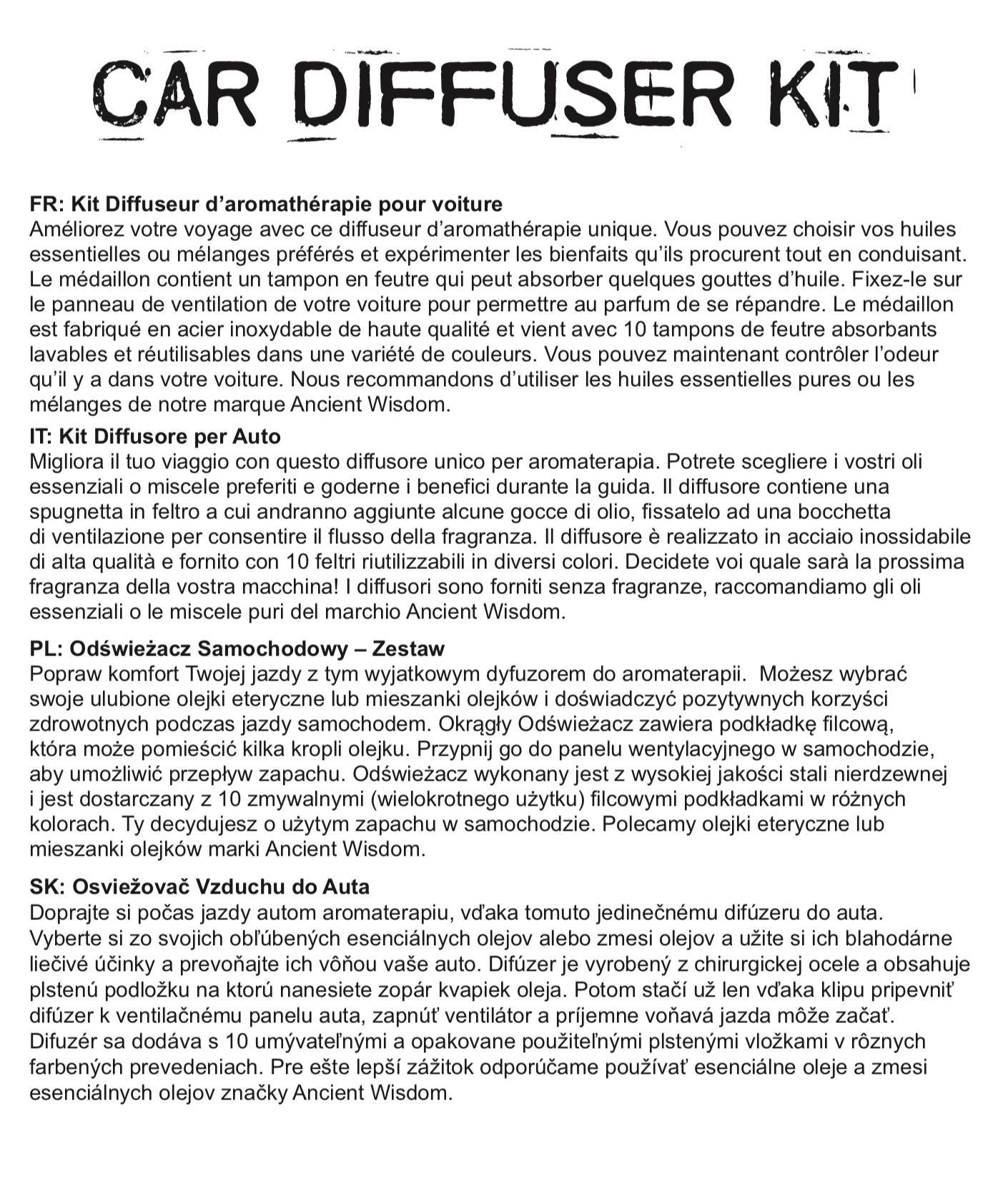 Autós diffúzor készlet – Angyalszárnyak – 30 mm
