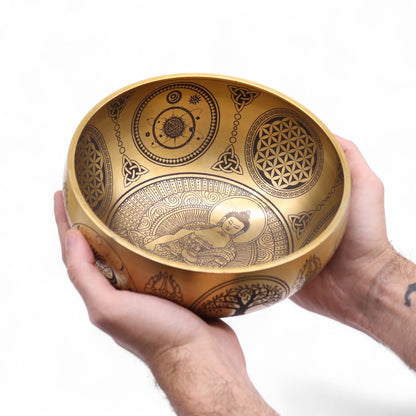 Tiszta rézmaratott Buddha – 4 darabos készlet – kb. 3,85 kg