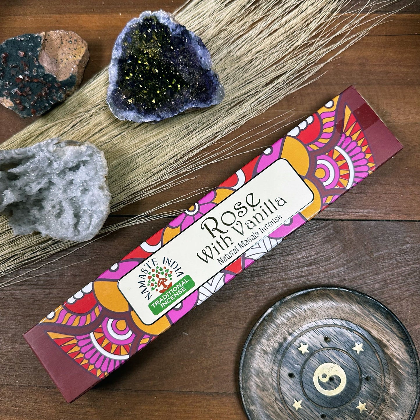 Namaste Mandala Masala füstölő - Rózsa vaníliával