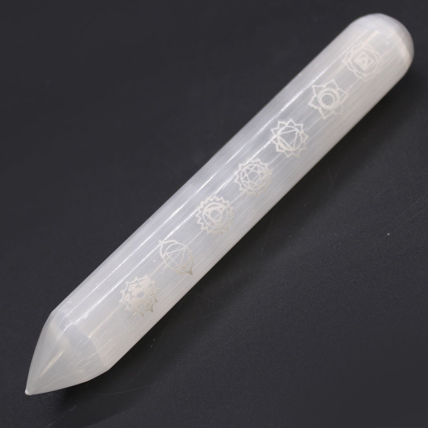 Szelenit Pálca - (Egyik végén hegyes) 7 Csakra (14-16cm)