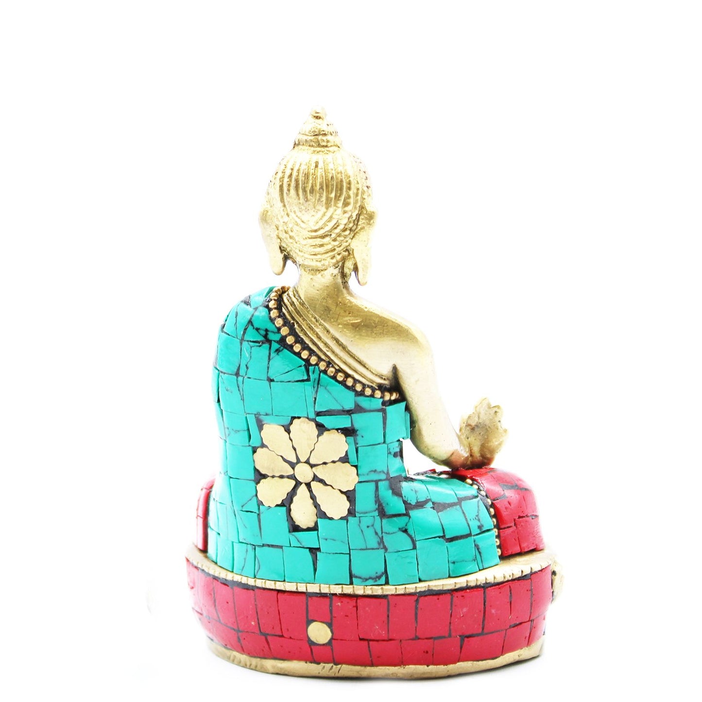 Sárgaréz Buddha figura – Kezek lefelé – 11,5 cm