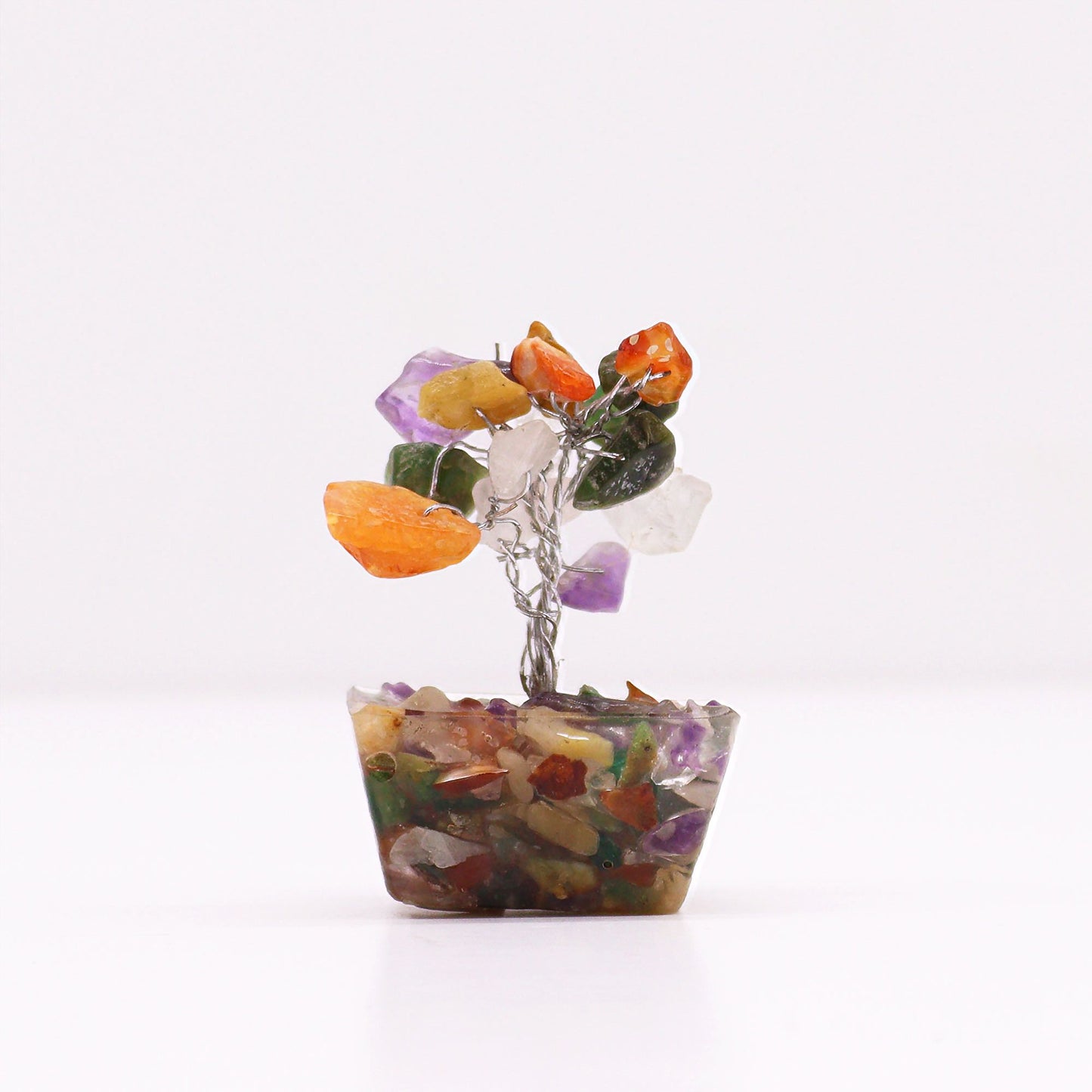 Mini drágakő fák orgonit alapon - Vegyes kövek (15 kő)