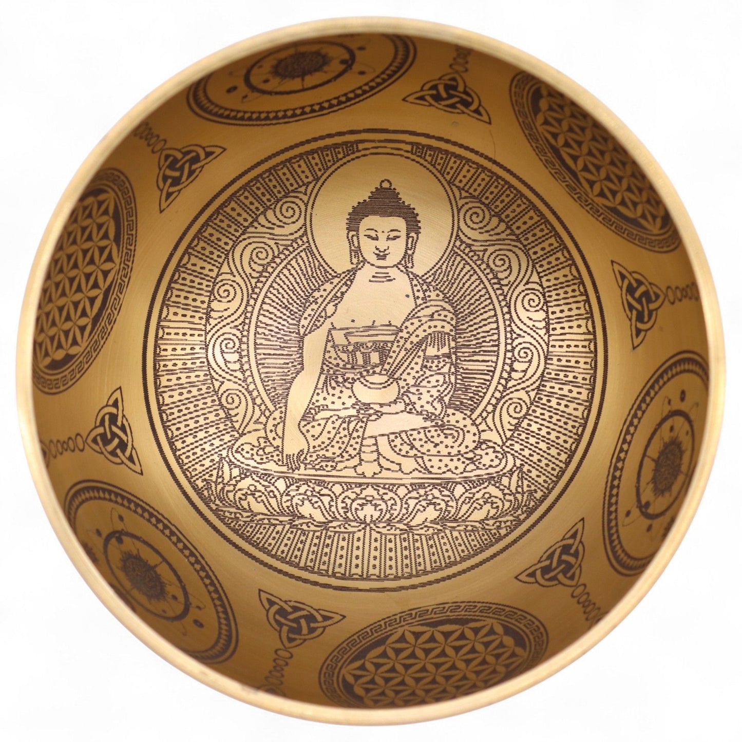 Tiszta rézmaratott Buddha – 4 darabos készlet – kb. 3,85 kg