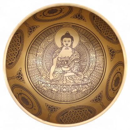 Tiszta rézmaratott Buddha – 4 darabos készlet – kb. 3,85 kg