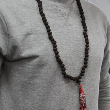 108 szemes sötét Rudraksha mala