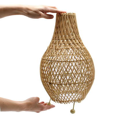 Rattan asztali lámpák - Natúr