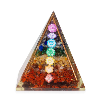 Med Orgoniit Piramisok 7x6cm - Réz rudak - 7 Csakra Chips