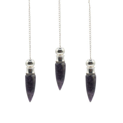 Secret Cavity Discovery of Truth Pendulum - Amethyst - Silver Plated
