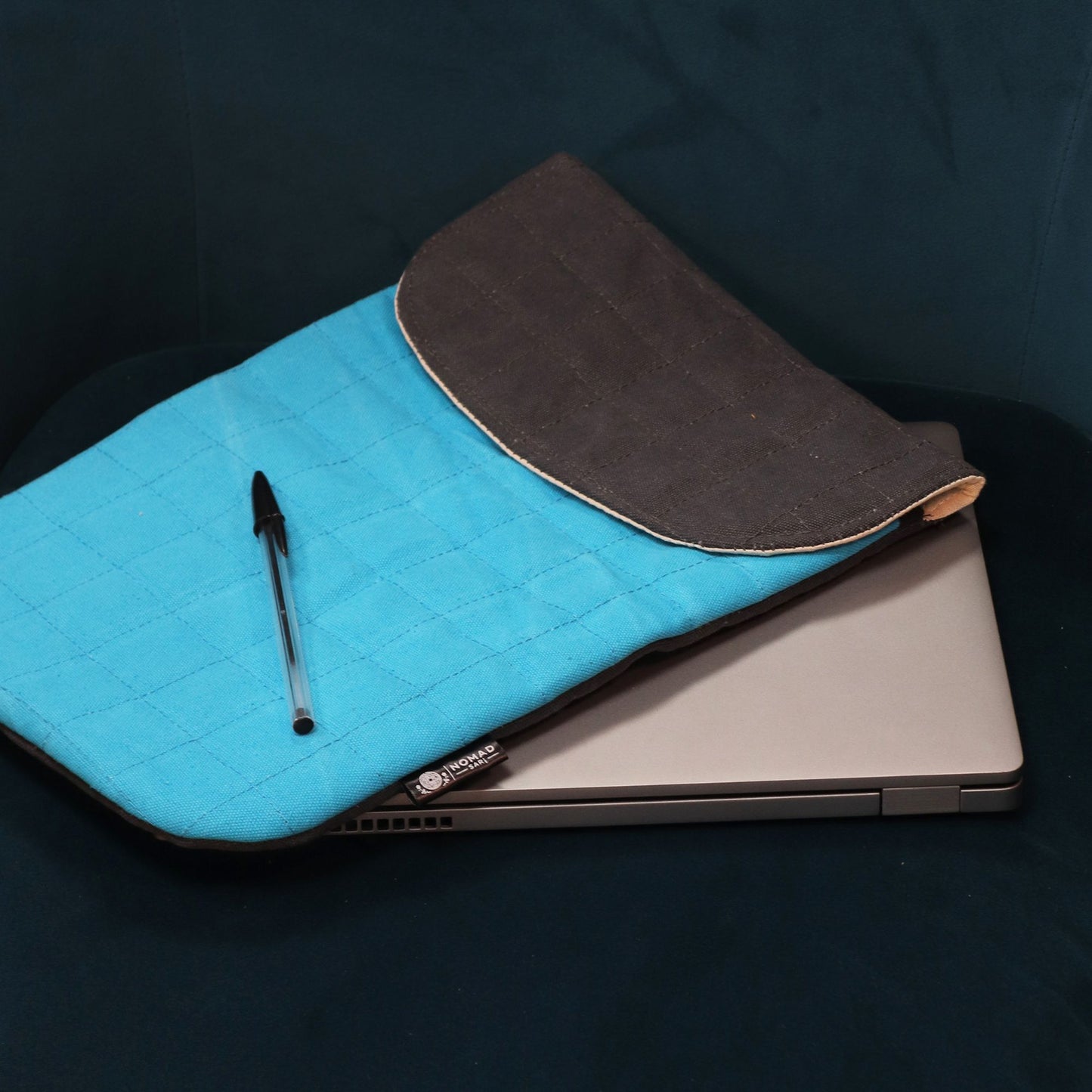 13 hüvelykes párnázott laptop tok – őrült sárga – 14 oz-os kőmosott farmer