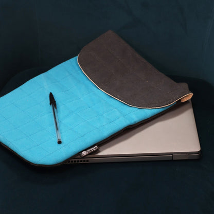13 hüvelykes párnázott laptop tok – őrült sárga – 14 oz-os kőmosott farmer