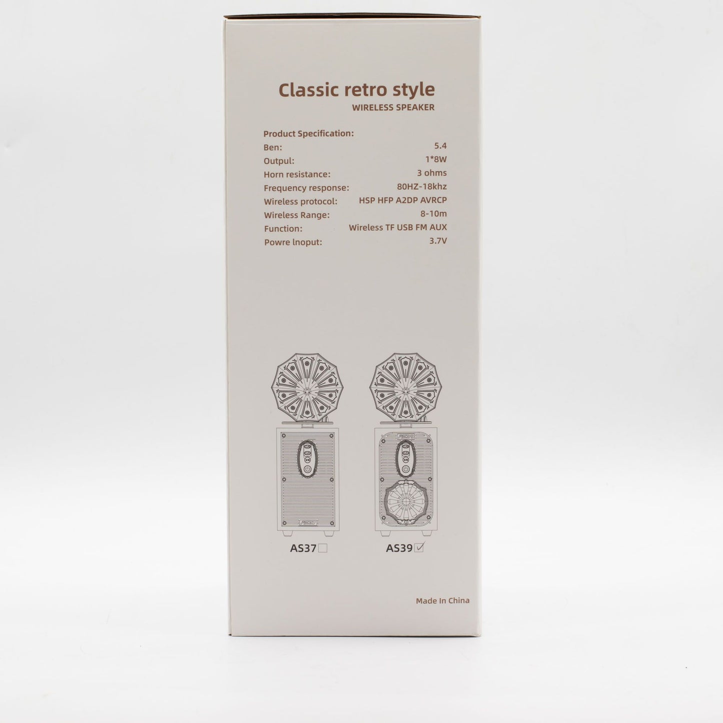 Retro álló gramofon hangszóró (extra hangos) – Bluetooth – 8 watt