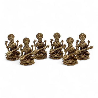 Miniatűr Sárgaréz Istenek - Szaraszvati (22g) - 34mm