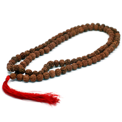108 szemes Rudraksha Mala – barna