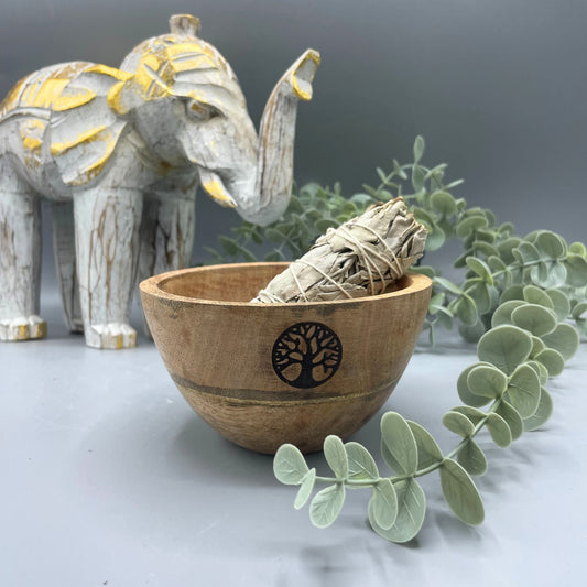 Fa Smudge és Rituális Áldozati Tál – Életfa – 12x7cm