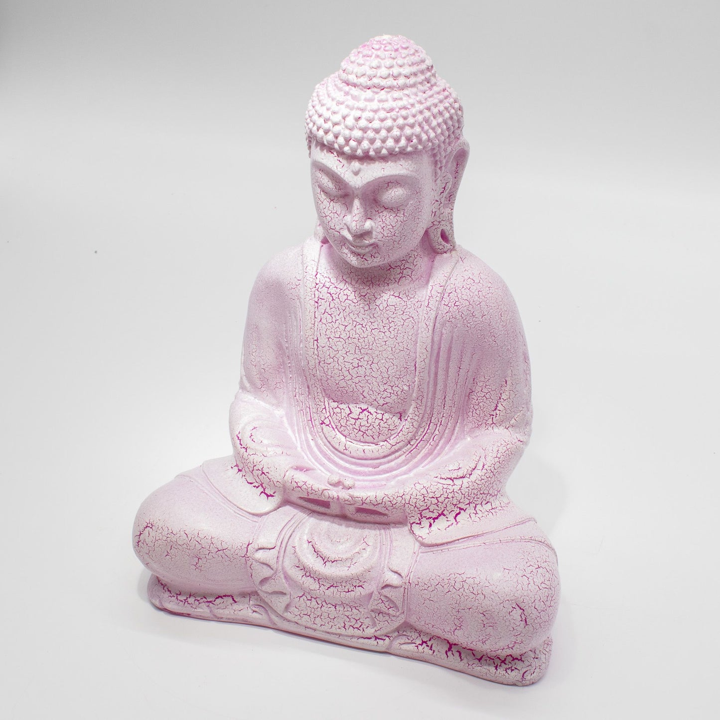 Meditációs Buddha Lámpa – Cseresznyefa repedezett, ovális talpazat