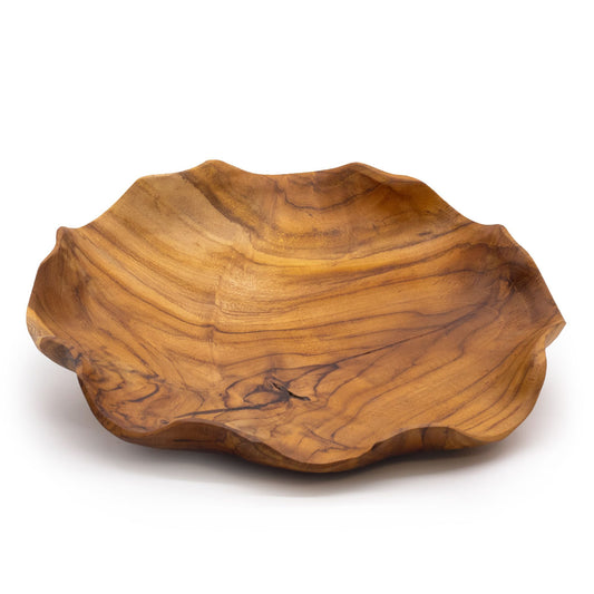 Sima kerek tíkfa gyümölcstál – 28x5,5cm