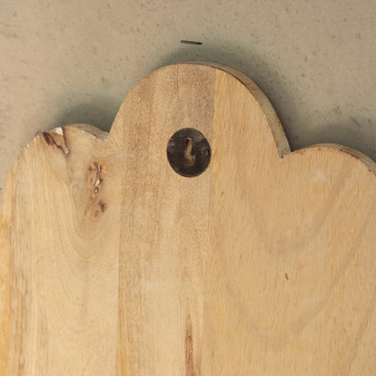 Mangófa Hamsa Falikép - Fehérre mosott 52 cm