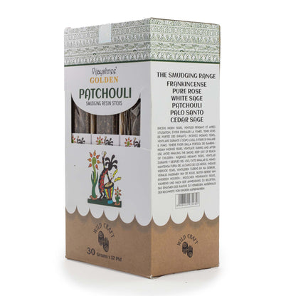 30g Golden Patchouli füstölő gyanta rudak (6db)