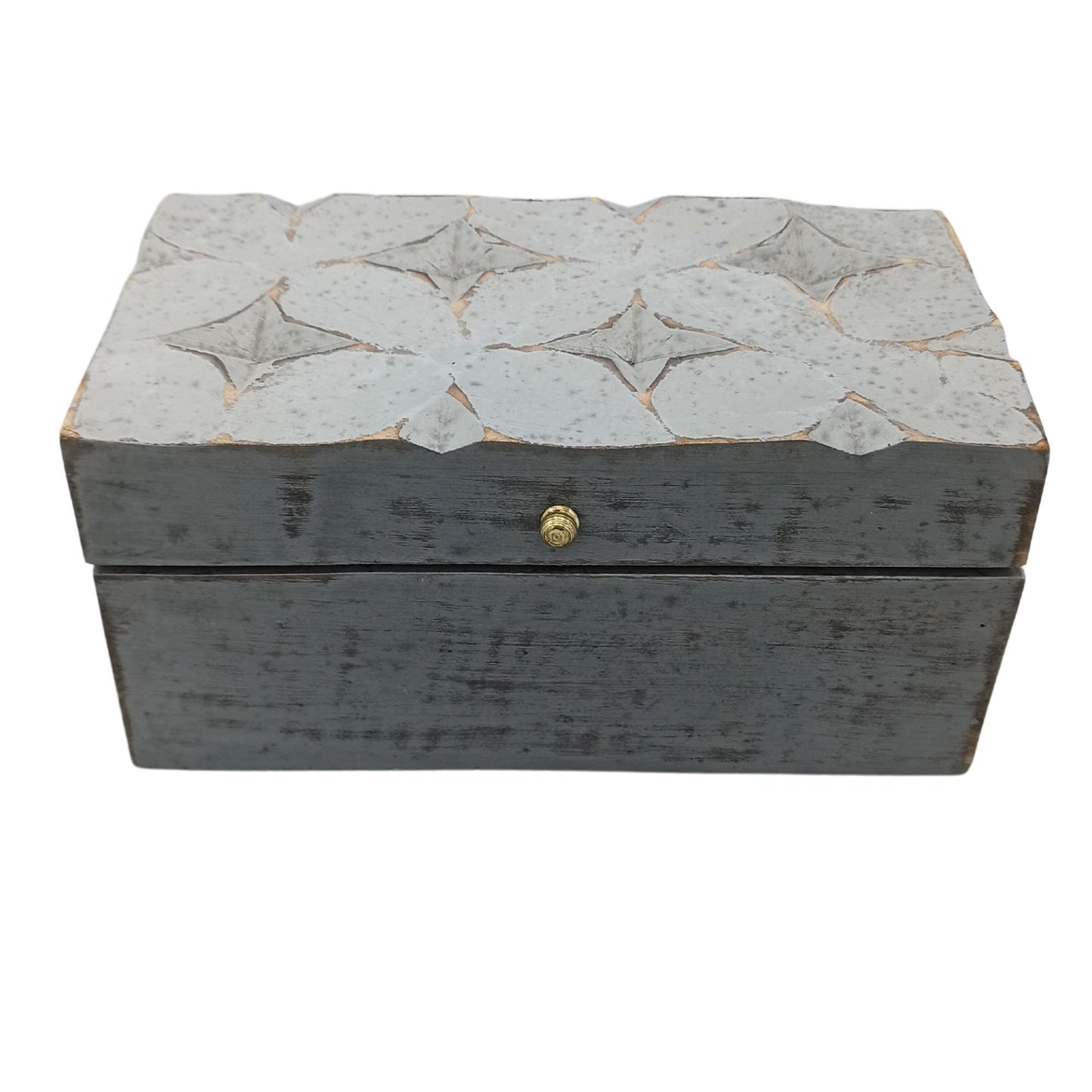 Vintage Deco - Többcélú doboz - 22x12x10cm - Szürke Csillag