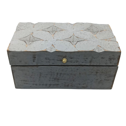 Vintage Deco - Többcélú doboz - 22x12x10cm - Szürke Csillag