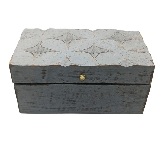 Vintage Deco - Többcélú doboz - 22x12x10cm - Szürke Csillag