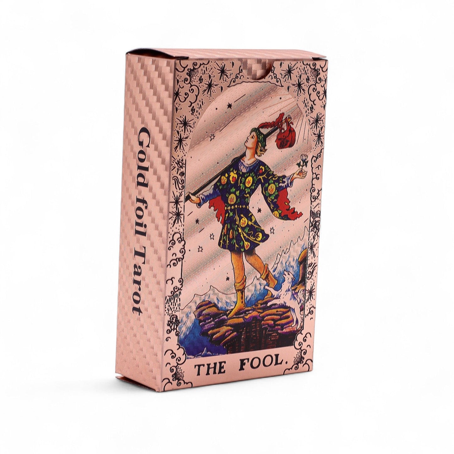Rozé arany fóliás tarot kártya szett – Holdfázis – füzettel