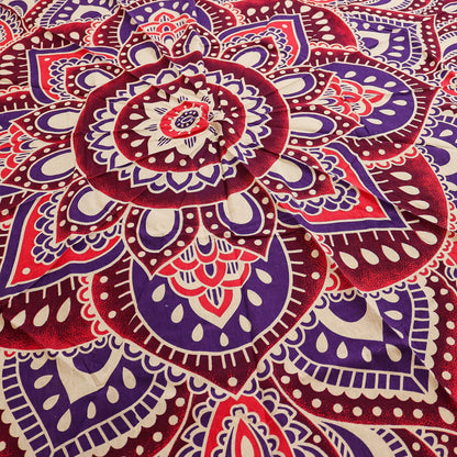 Nagy mandala kerek kép (180 cm) – rózsaszín és lila