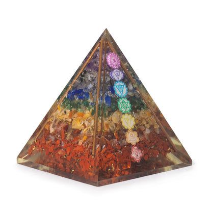 Med Orgoniit Piramisok 7x6cm - Réz rudak - 7 Csakra Chips