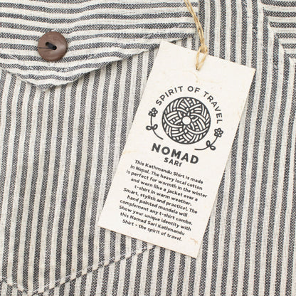 Nomad Sari Grandad Shirt - Grey Stone