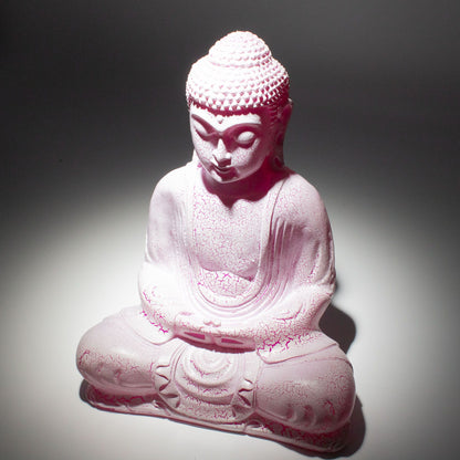 Meditációs Buddha Lámpa – Cseresznyefa repedezett, ovális talpazat