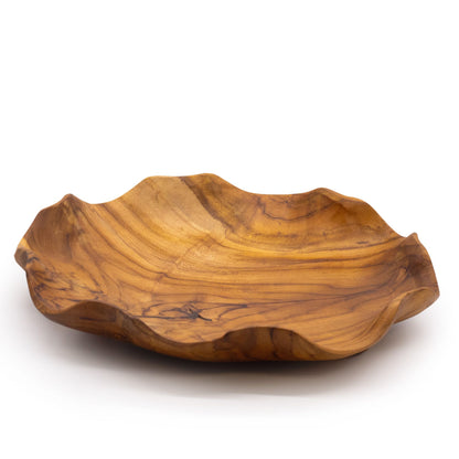Sima kerek tíkfa gyümölcstál – 28x5,5cm