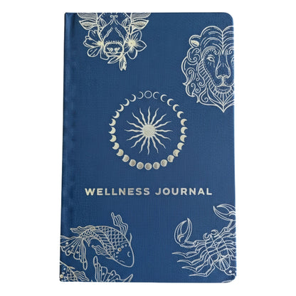 Éjfélkék wellness napló - 120 oldal - Ezüst csillagjegy
