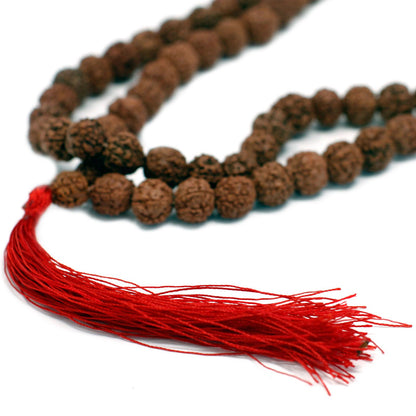 108 szemes Rudraksha Mala – barna