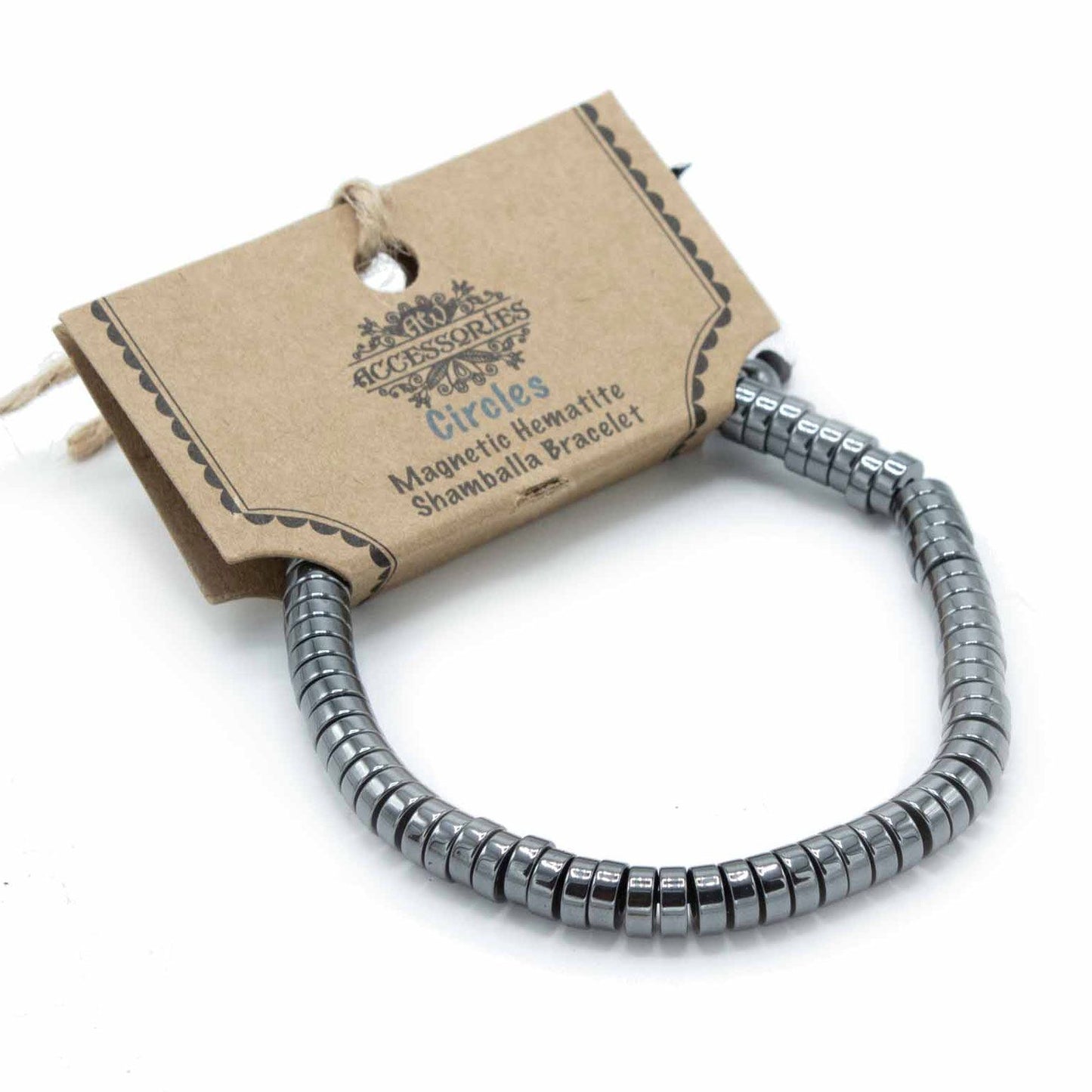 Mágneses hematit shamballa karkötő - Körök