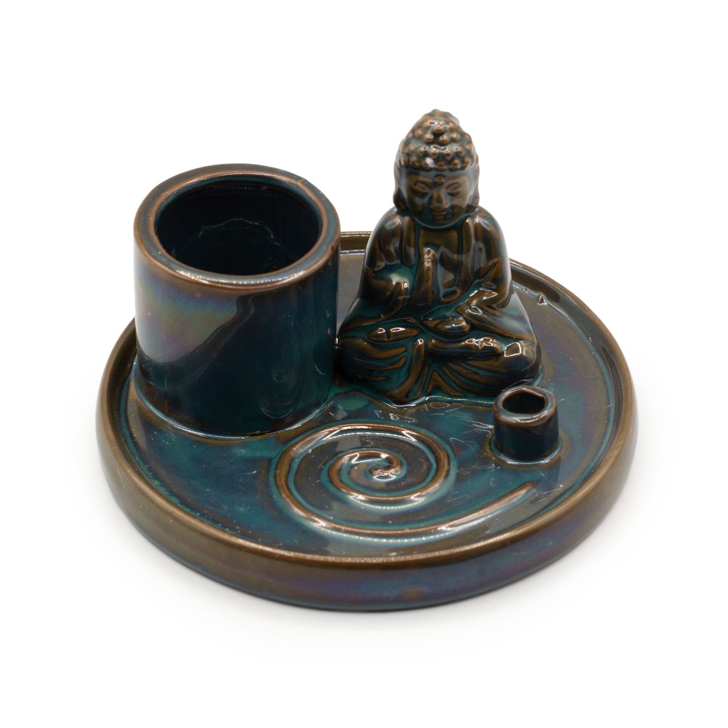 Többcélú Buddha füstölő tartó - Kerámia kék