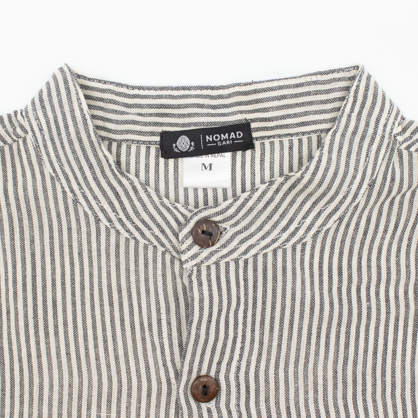 Nomad Sari Grandad Shirt - Grey Stone