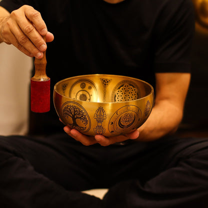 Tiszta rézmaratott Buddha – 4 darabos készlet – kb. 3,85 kg