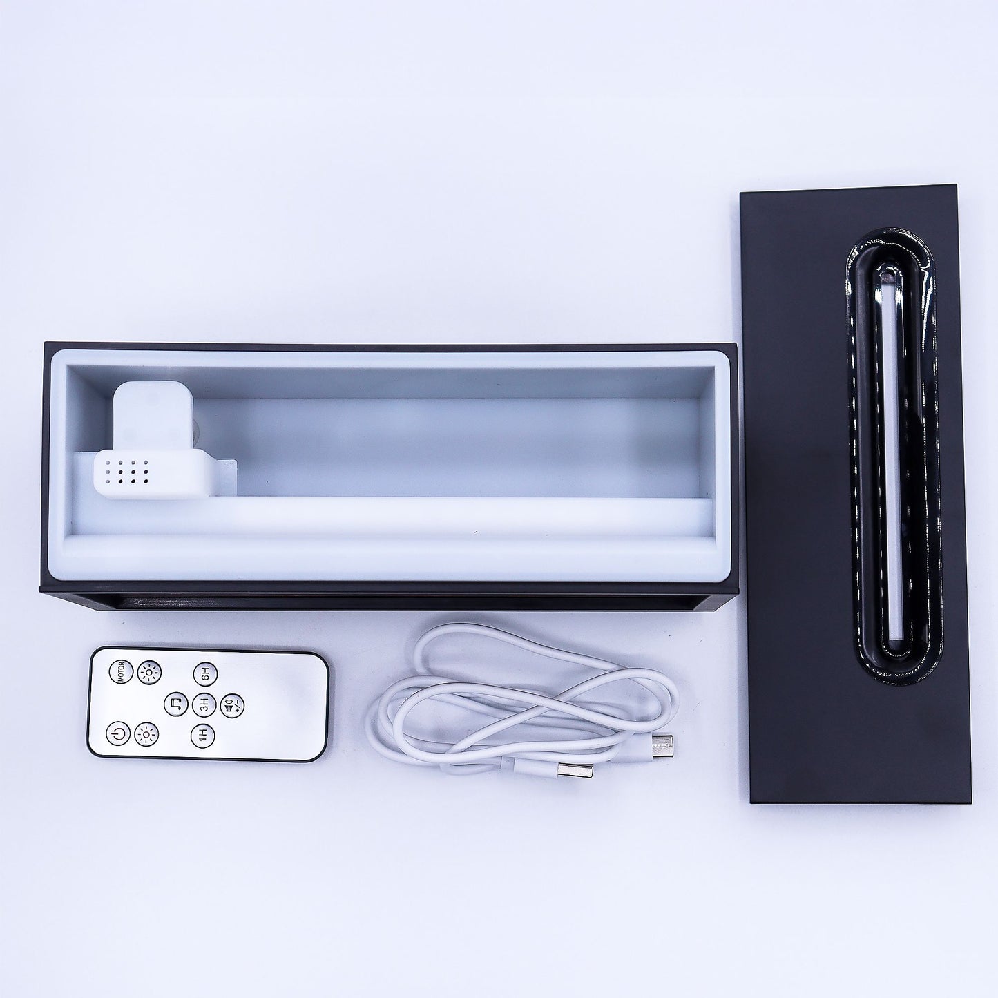 Lánghatású Aroma Diffúzor Madárhanggal - Fekete USB - Színváltós