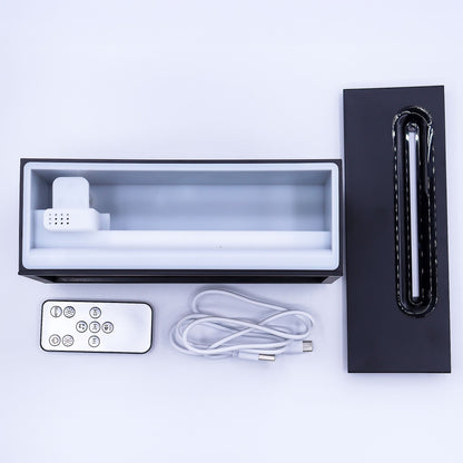 Lánghatású Aroma Diffúzor Madárhanggal - Fekete USB - Színváltós