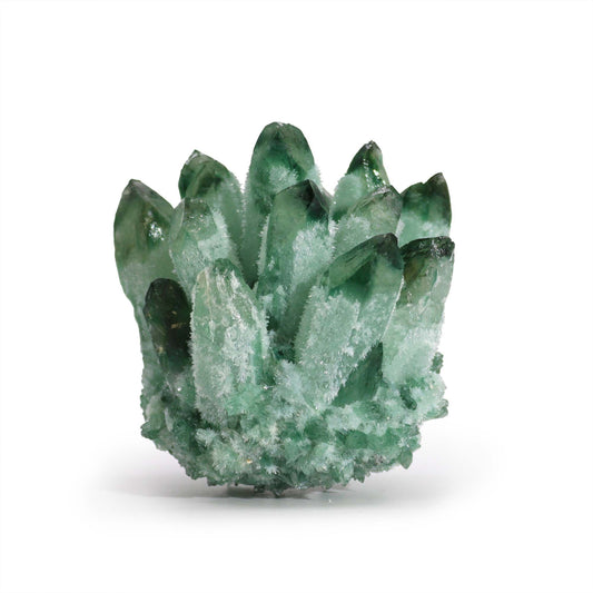 Csiszolt kvarc cluster – zöld fantomkvarc (kb. 250-300g, 8cm)