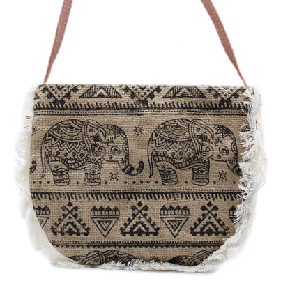 Fab Fringe Bag - Elefántmintás