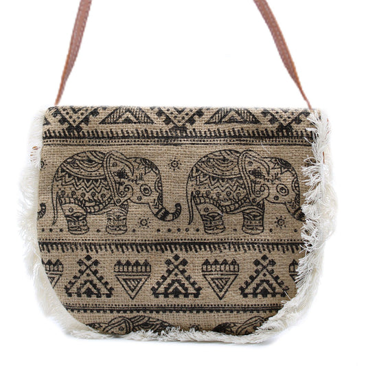 Fab Fringe Bag - Elefántmintás