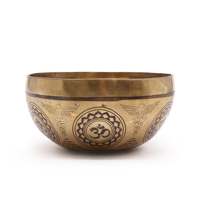 Tibeti gyógyító vésett tál – 16 cm – 7 csakra