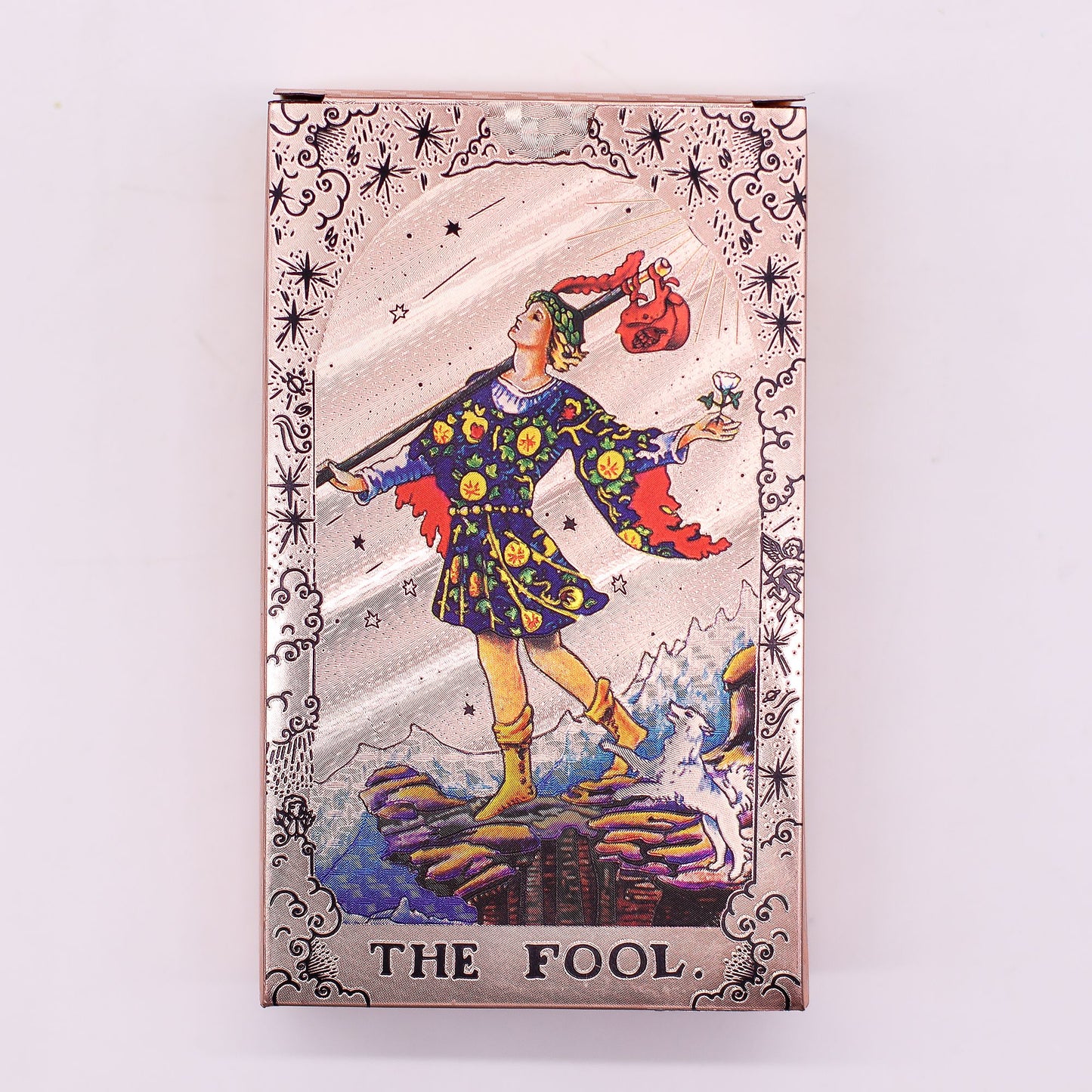 Rozé arany fóliás tarot kártya szett – Holdfázis – füzettel
