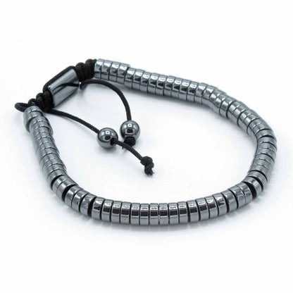 Mágneses hematit shamballa karkötő - Körök
