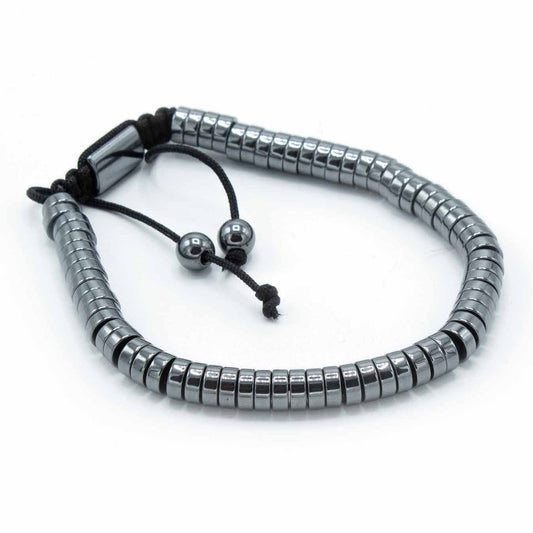 Mágneses hematit shamballa karkötő - Körök