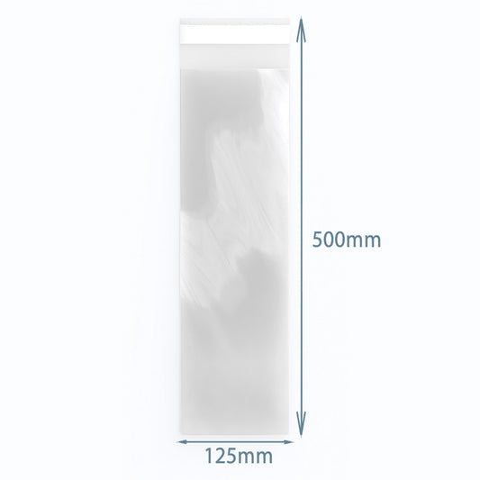 Polipropilén zacskók 125x500mm, visszazárható (500 db)